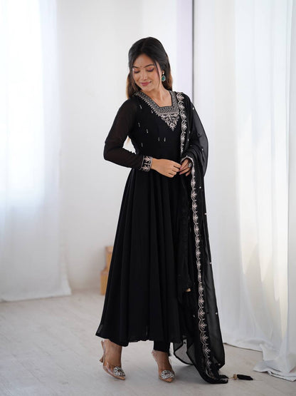 Wedding Special Designer Anarkali Suit with Heavy Flair & Fancy Dupatta
