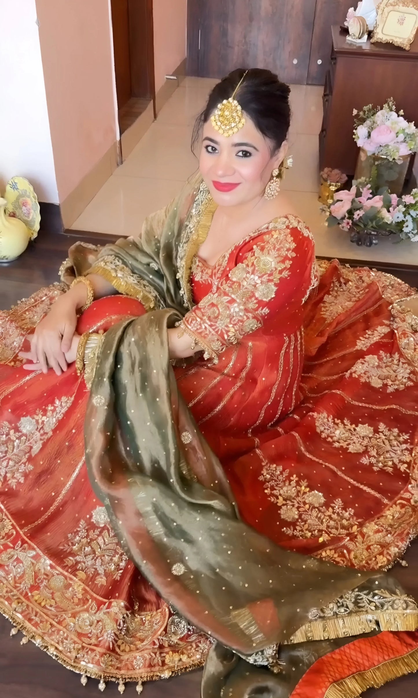 Heavy Trendy Silk Embroidered Gown Set with Dupatta