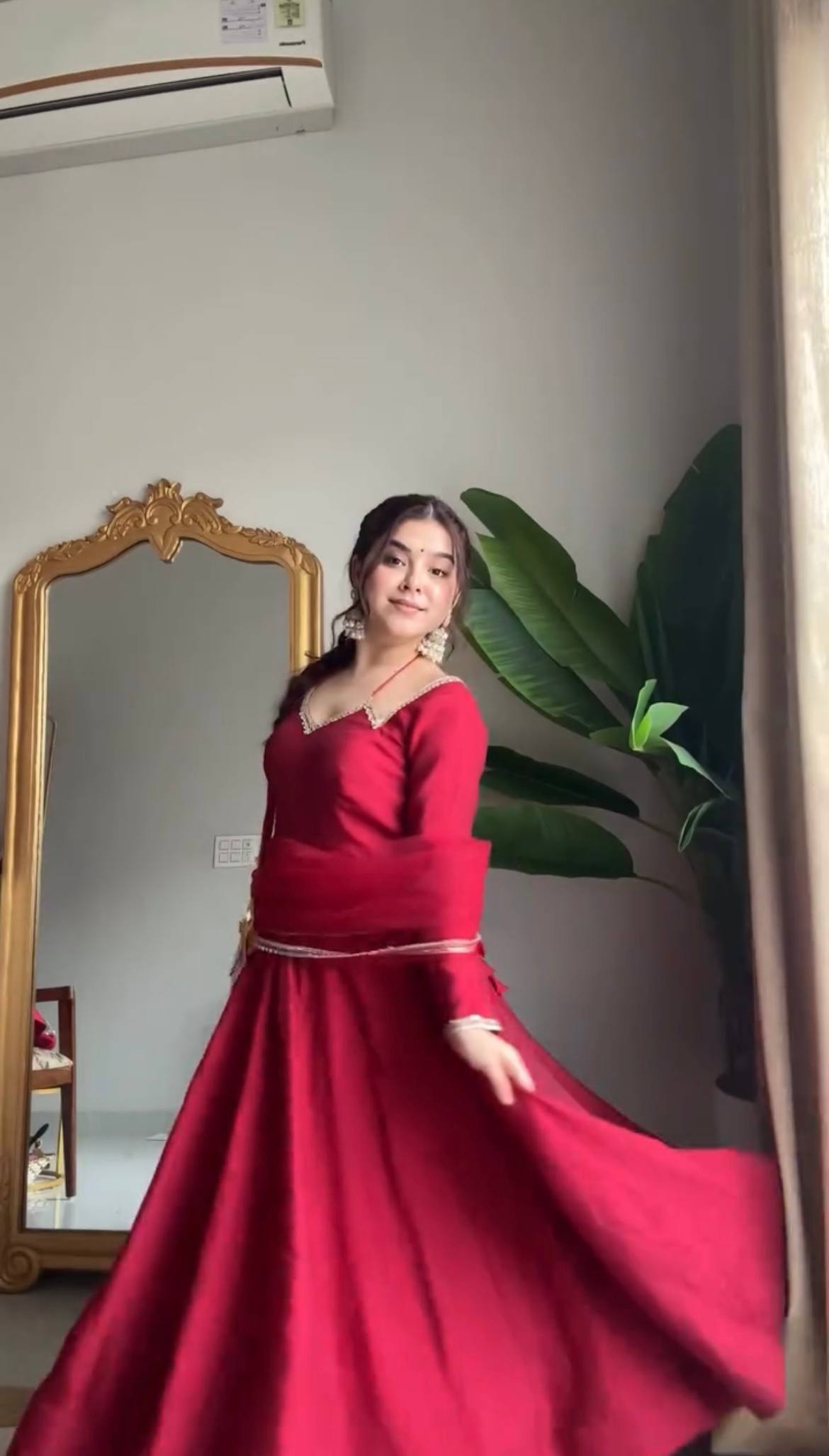 Designer Anarkali Suit with Mirror Lace Dupatta for Wedding Wear