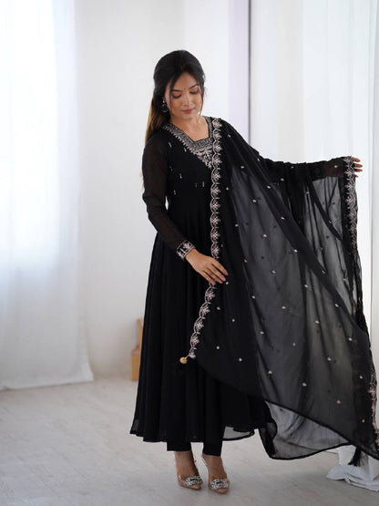 Wedding Special Designer Anarkali Suit with Heavy Flair & Fancy Dupatta