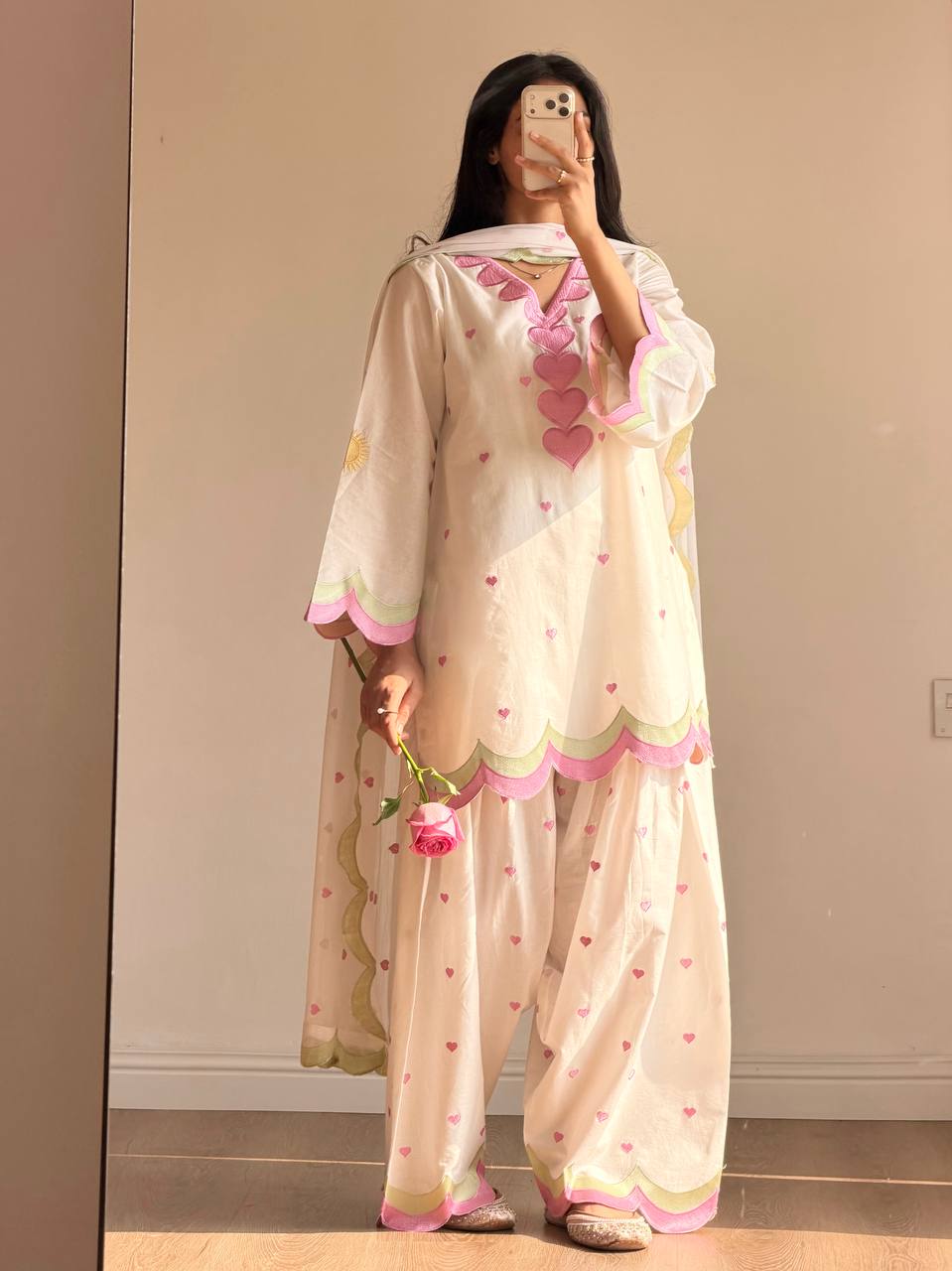 Mal Chanderi Cotton  Farshi Salwar Suit Set
