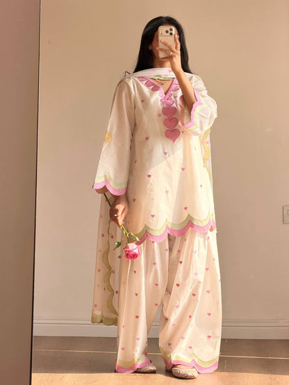 Mal Chanderi Cotton  Farshi Salwar Suit Set