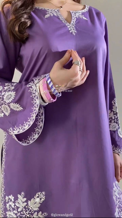 Elegant Farshi Salwar Suit in Roman Cotton