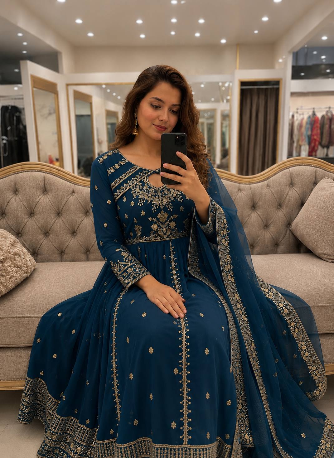 New Launch Designer Anarkali Gown Set
