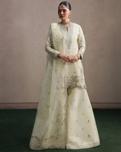 Festive Special Crepe Silk Suit with Heavy Sharara