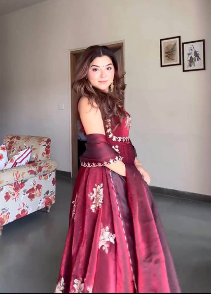 Elegant Embroidery Work Anarkali Suit