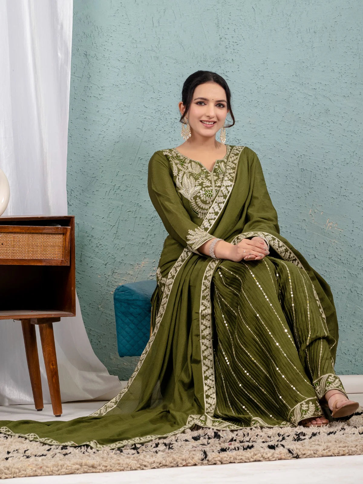 Elegant Chinnon Sharara Set with Intricate Embroidery