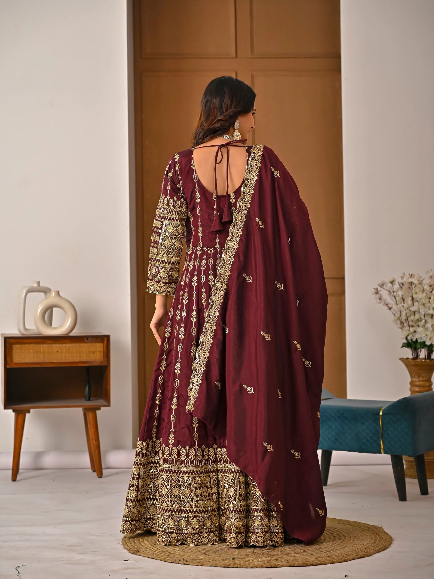 Designer Heavy Embroidered Kurta Palazzo Set with Rich Dupatta