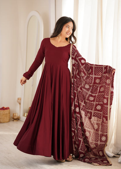 Premium Full Flare Anarkali Suit Set for Women