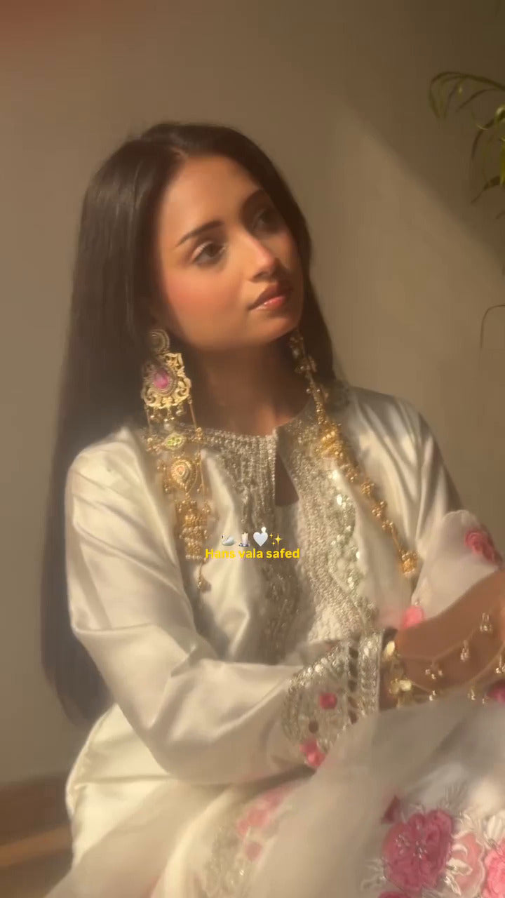 Luxury Crepe Silk Kurta Pant Set with Heavy Embroidery | Eid & Traditional Occasion Wear