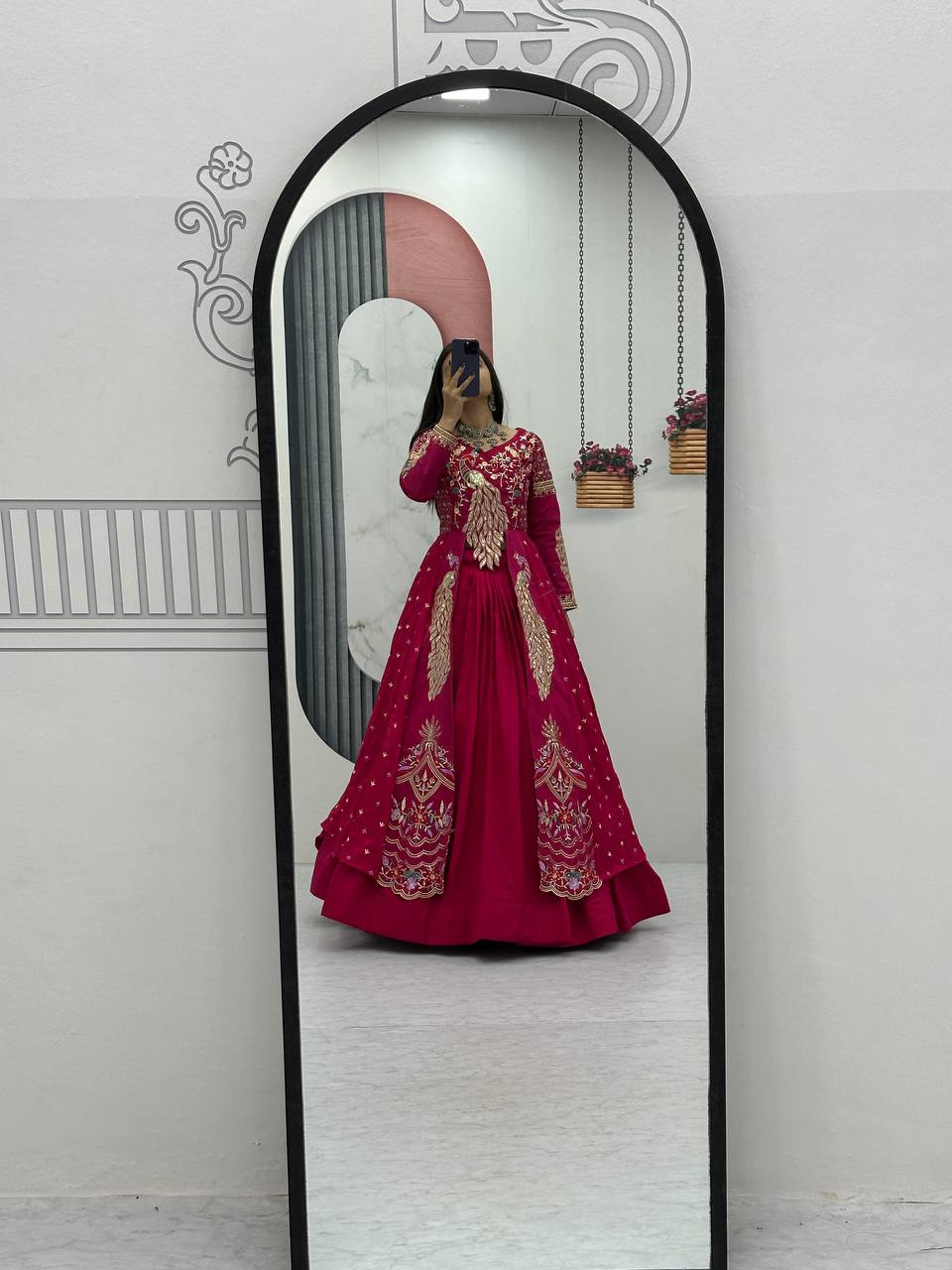 Elegant Heavy Embroidery Lehenga Choli Set | Pure Vichitra Wedding Collection