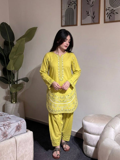 Royal Embroidered Roman Silk Farshi Palazzo Set