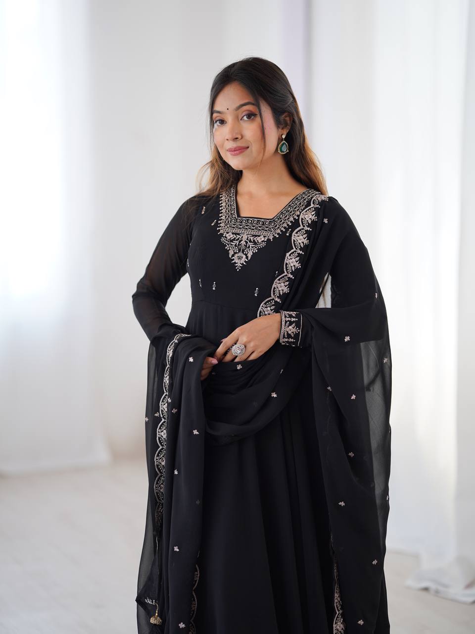 Wedding Special Designer Anarkali Suit with Heavy Flair & Fancy Dupatta
