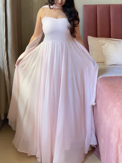 Ethereal Baby Pink Georgette Anarkali Set