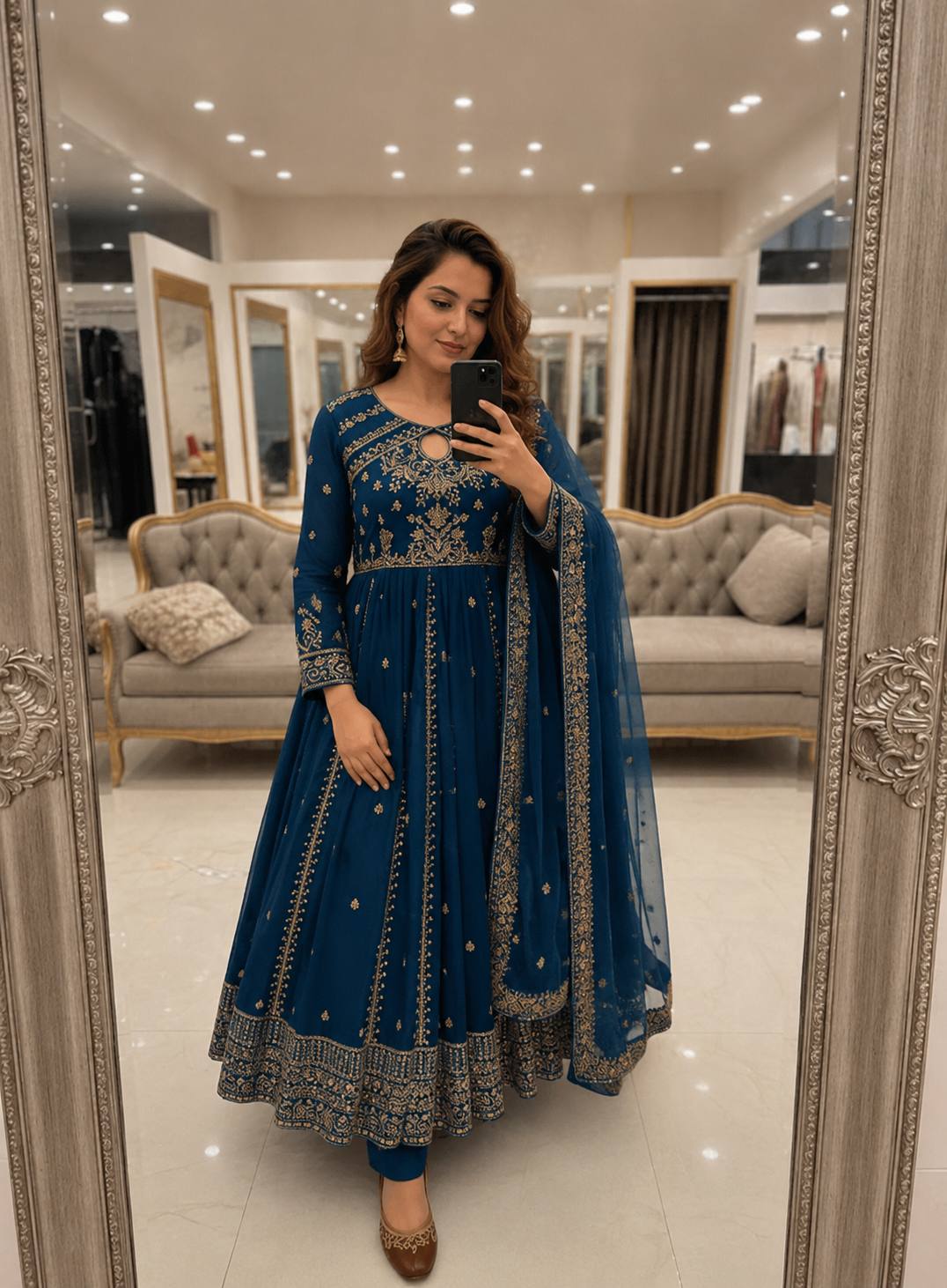 New Launch Designer Anarkali Gown Set