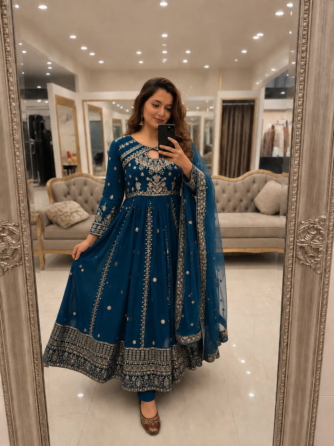 New Launch Designer Anarkali Gown Set