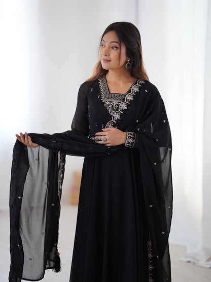 Wedding Special Designer Anarkali Suit with Heavy Flair & Fancy Dupatta