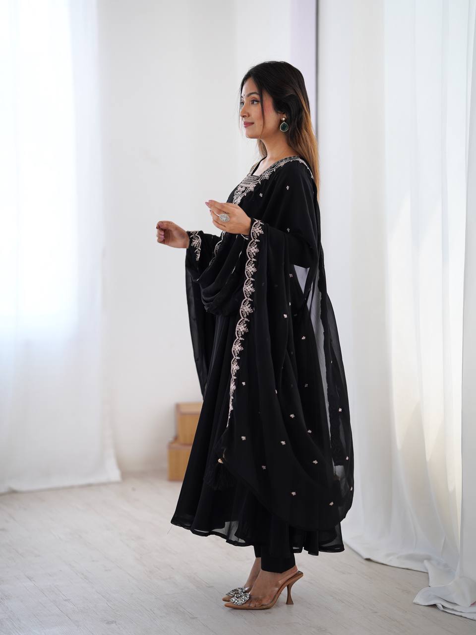 Wedding Special Designer Anarkali Suit with Heavy Flair & Fancy Dupatta