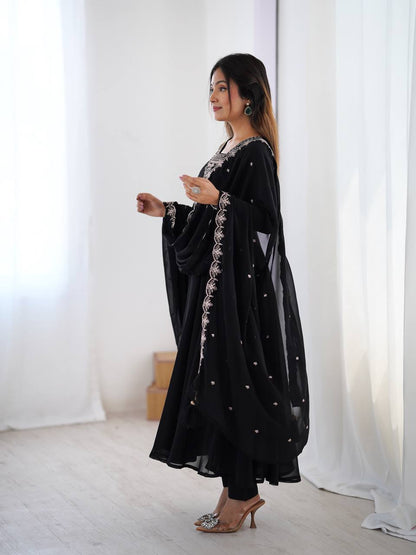 Wedding Special Designer Anarkali Suit with Heavy Flair & Fancy Dupatta