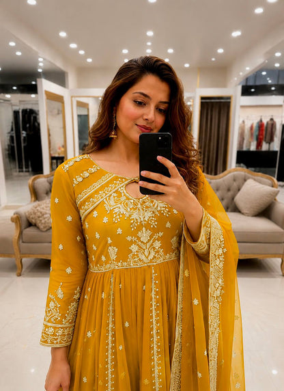 New Launch Designer Anarkali Gown Set