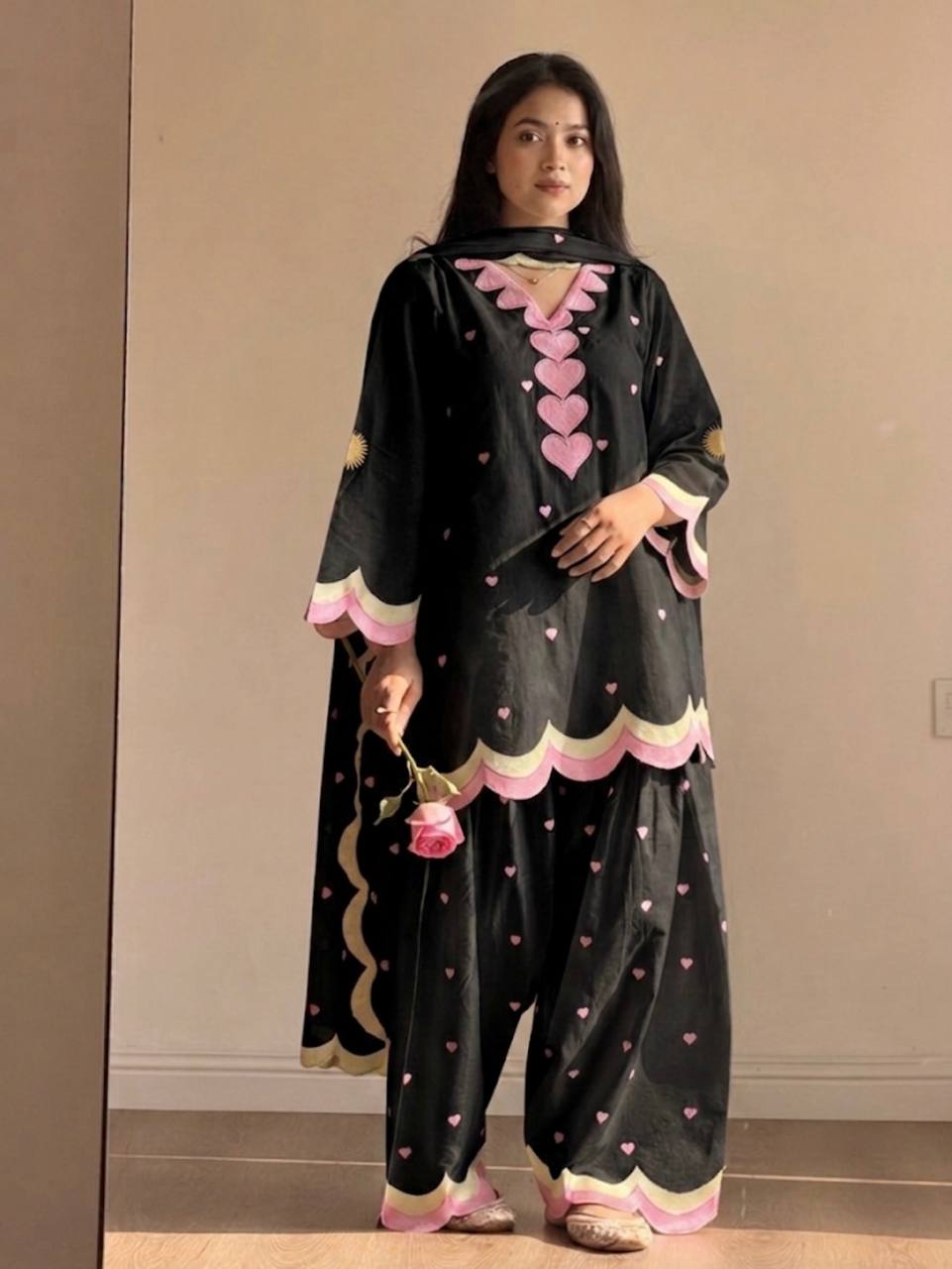 Mal Chanderi Cotton  Farshi Salwar Suit Set