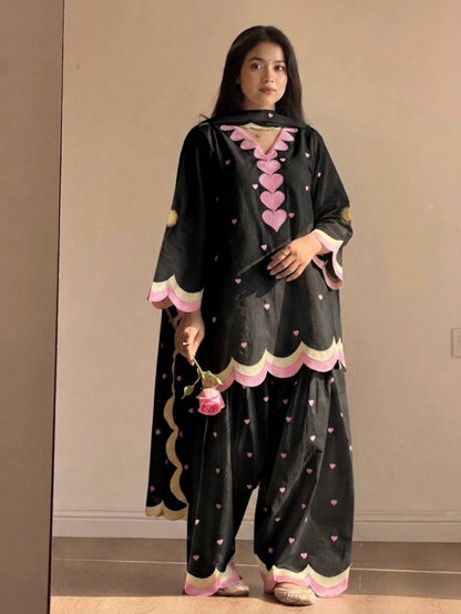 Mal Chanderi Cotton  Farshi Salwar Suit Set