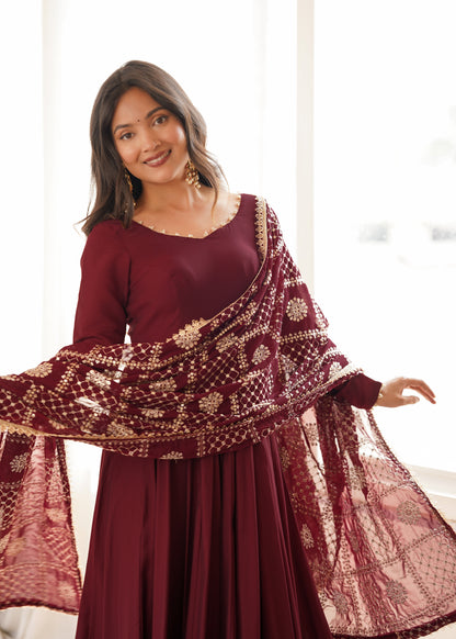 Premium Full Flare Anarkali Suit Set for Women