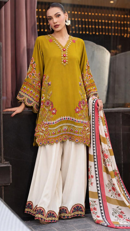 Royal Roman Cotton Embroidered Suit Set