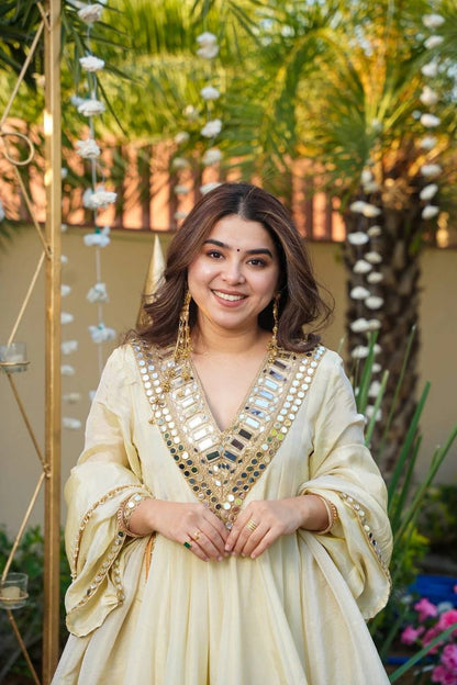 Designer mirror work sharara suit for wedding and party wear