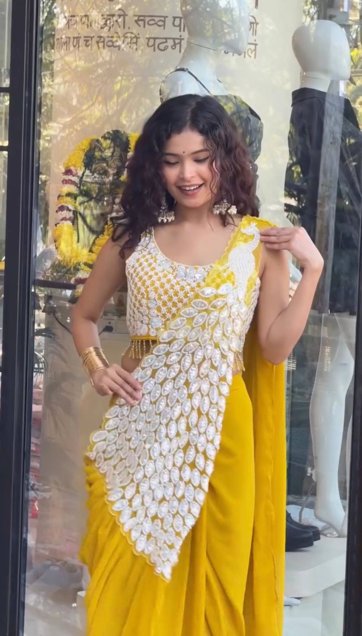 Latest Designer Ready to Wear Saree in Faux Georgette with Heavy Embroidered Stylish Blouse – Trendy Party Wear & Wedding Collection
