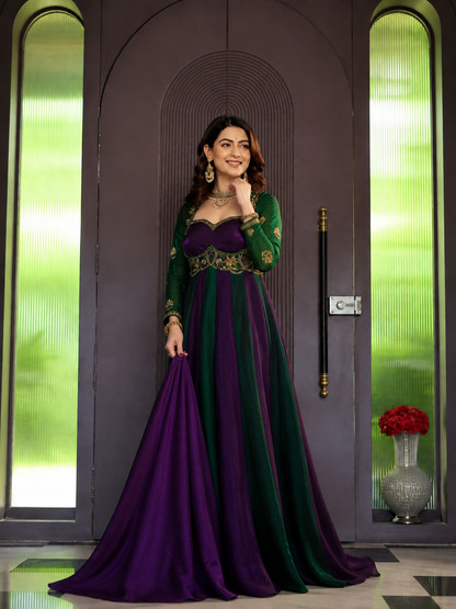 Heavy Fendy Silk Anarkali Suit | Wedding, Party & Traditional Occasion Wear