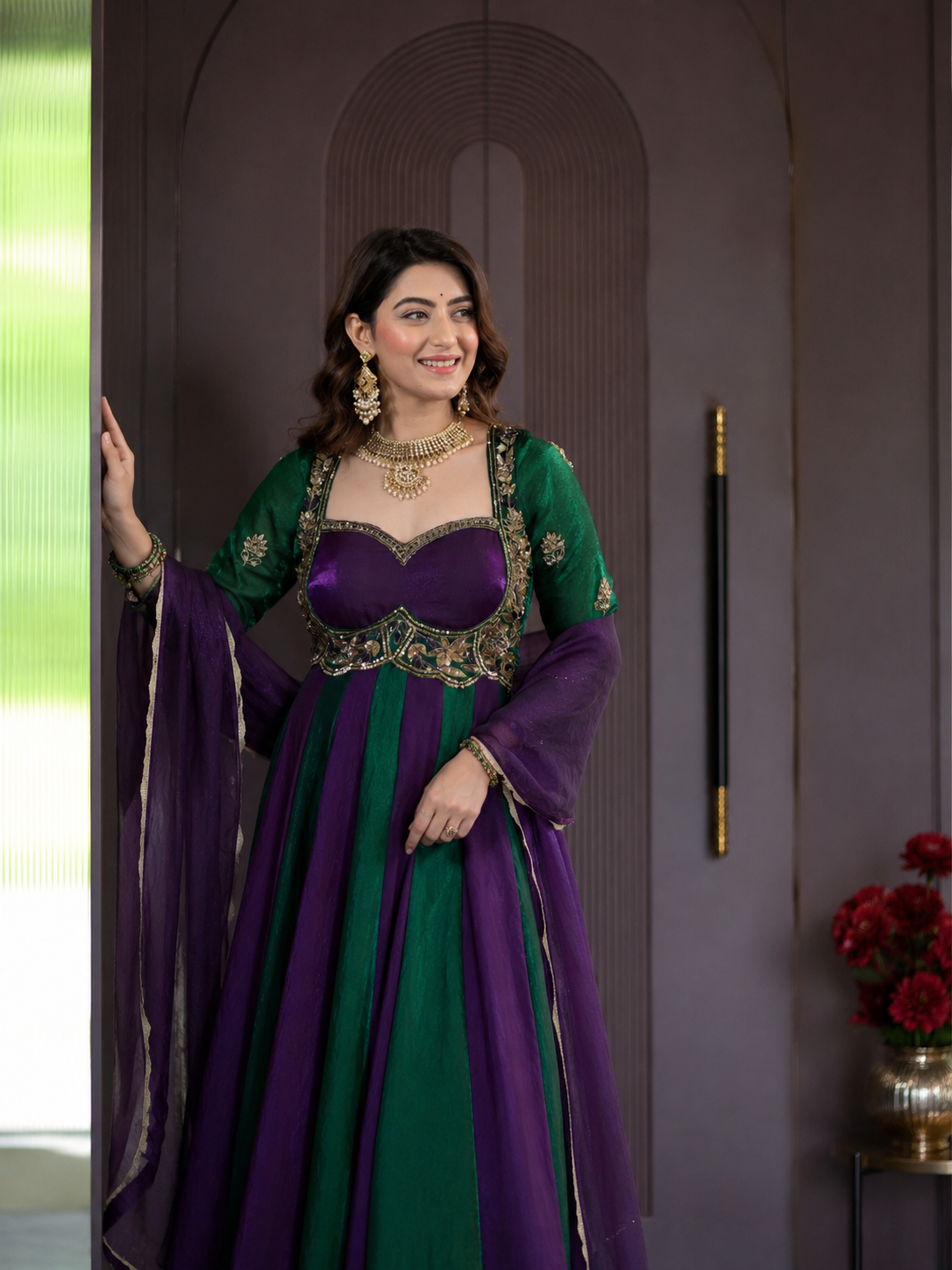 Heavy Fendy Silk Anarkali Suit | Wedding, Party & Traditional Occasion Wear