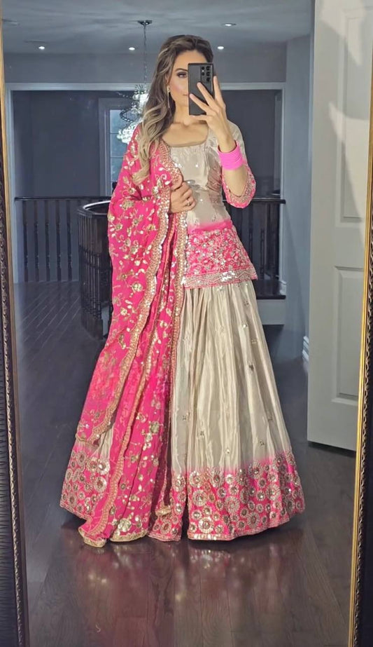 heavy-embroidery-chinon-lehenga-with-dupatta