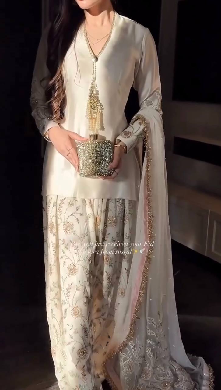 Party wear ethnic kurti palazzo set full look for wedding and festive