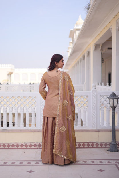 Stylish Party Wear Kurti Sharara Set for Women